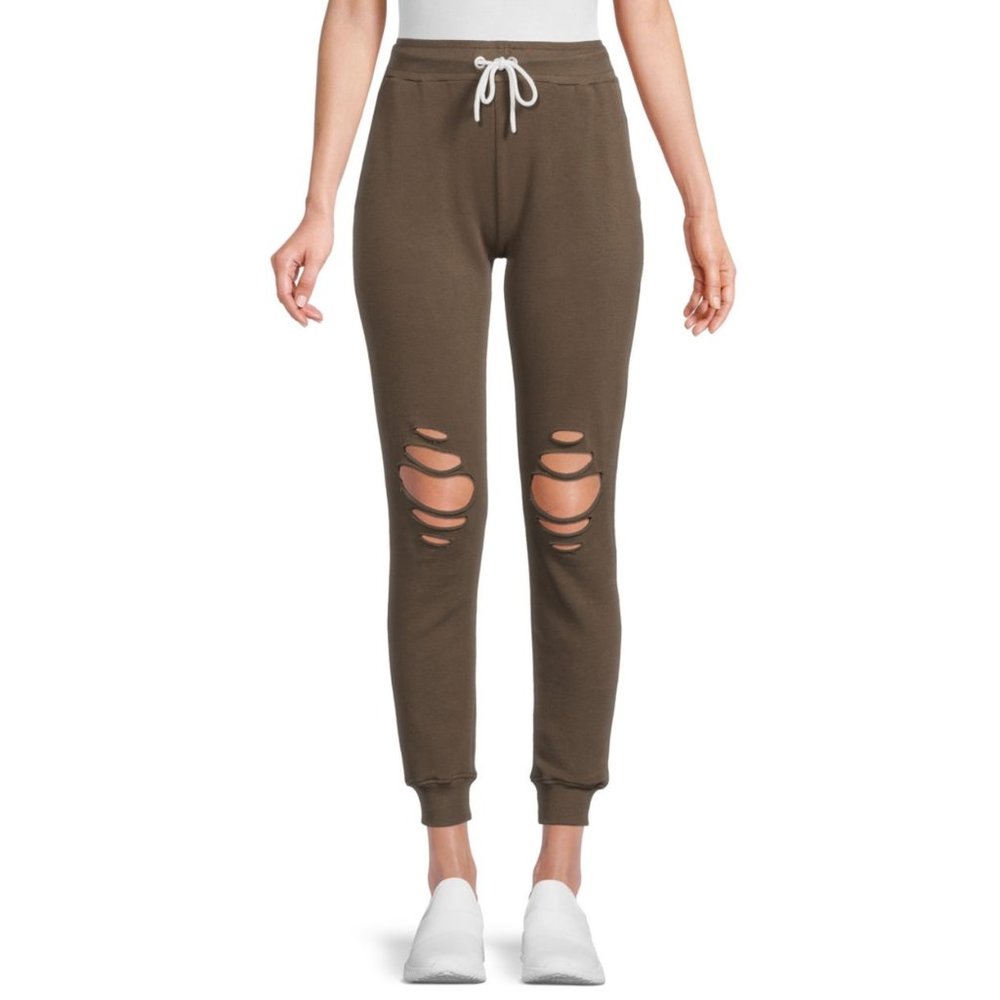 CHRLDR Tasha Shredded Joggers Olive Large